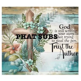 Unbranded 20oz Sublimation Tumbler Wrap Trust The Author Ready to Press Heat Transfer