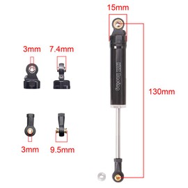 KYX Racing Aluminum 130mm Front Shock Set 2pcs Upgrades Parts Accessories for 1/10 RC Car Axial AXP8 Gilamon 2.2