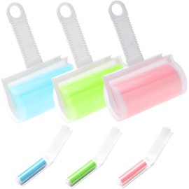 Pack of 6 Lint Rollers, Washable, Reusable Lint Roller, Xtra Sticky Lint Roller, 3 Large and 3 Small, Lint Roller Clothes, for Cleaning Hair, Dust, Lint and Pet Hair