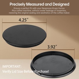 Water Tank Lid Cover Replacement for Nespresso Vertuo Plus XN9008 XN900T XN902T Coffee Machine Lid Parts Compatible with Nespresso Krups Vertuo Plus Coffee Maker