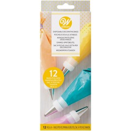 Wilton Decorating Piping Bags, Disposable, Plastic, 40.6 cm (16in), Pack of 12