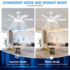 Surtime Ceiling Fans with Lights-47 Low Profile Ceiling Fan with
