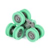 2Pcs UShaped Wheels Stainless Steel 4Wheel Small Rollers Shower Door