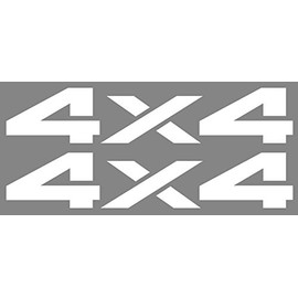 Vinylmark LLC 4x4 Bedside Decals Compatible with 1993 to 2002 Dodge Truck Bed White