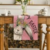 Artoid Mode Pink Bunny Rabbit Wild Flowers Happy Easter Table