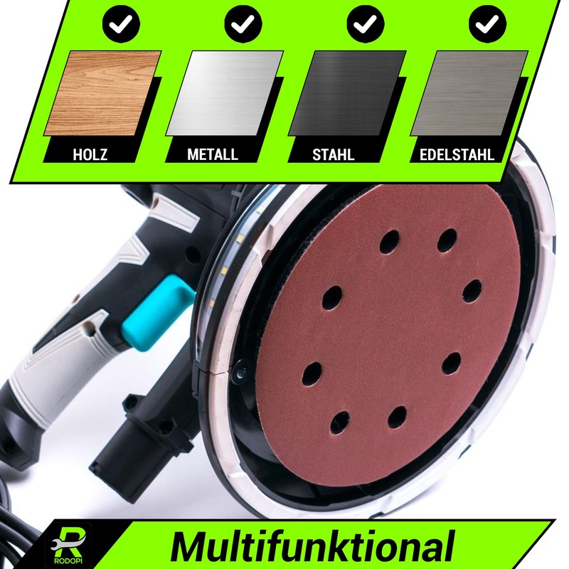 RODOPI RedDevil Velcro Sandpaper 115 mm Grit 40-320 Sanding Discs