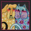 Fur-ever Friends Beaded Counted Cross Stitch Kit (Linen) Mill Hill