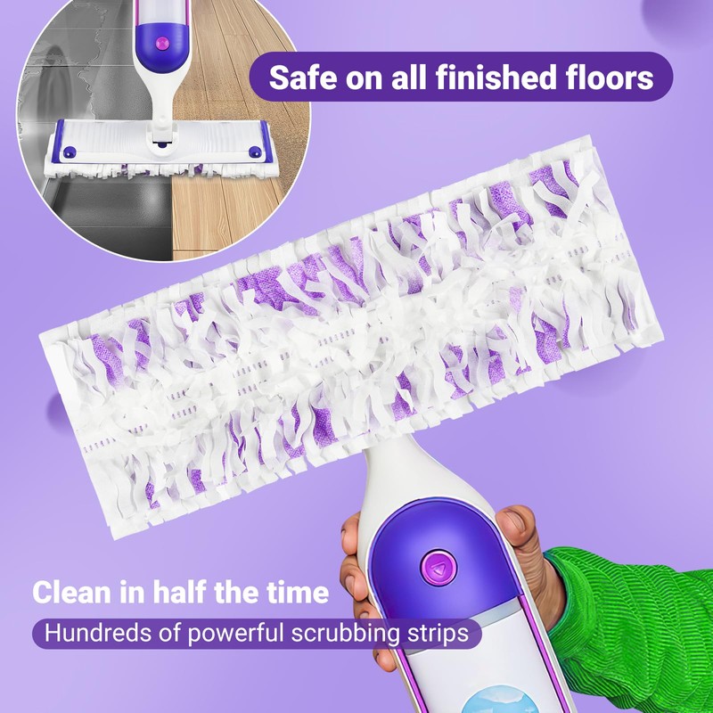 Pure Realm 54 Count Disposable Power Mop Pads Refills Compatible