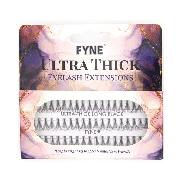 FYNE Individual Eyelashes, Black [240 Pcs, Ultra Thick Short 8mm,