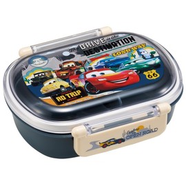 Skater QAF2BAAG-A Children's Bento Box, 1 Tier, 12.2 fl oz (360 ml), Includes Inner (Side Container), Fluffy Dome, Kids Lunch, Antibacterial Treatment, Made in Japan, Disney Cars 24