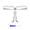 HUQUZN Top & Side Clip-On Front Door Mirror Housing Covers