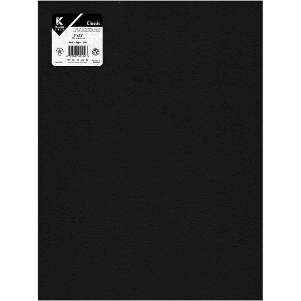 Generic Kunin Eco-Fi Classic Felt 9"" x 12"" - Black