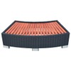vidaXL Spa Step Poly Rattan Black Deck Patio Hot Tub
