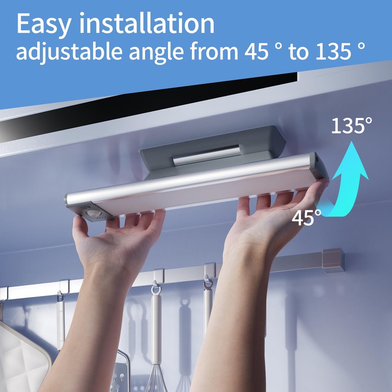 LIGHTULIFE 2PC Rotatable Under Cabinet Lights Bracket - Replacement Magnetic