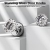 MAXECURITY 1 Pack Crystal Door Knob, Rosette Shaped Glass Door