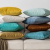 QUAFOO Light Blue Couch Velvet Throw Pillow Covers 22x22 inch
