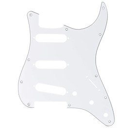 Fender 099-1360-000 Standard Stratocaster for 3 Single Coil Pickups, 11 Hole, 3-Ply - White