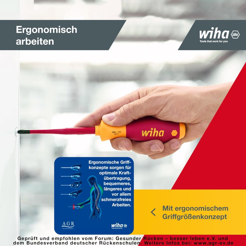 Wiha 3201 SoftFinish electric slimFix Schlitz / Phillips / Pozidriv