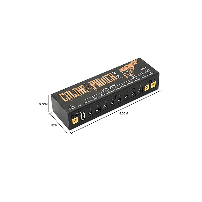Caline CP-04 Guitar Pedal Power Supply 10 DC Outputs for
