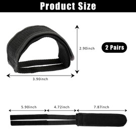 Pack of 4 Pedal Straps Bicycle, Pedal Toe Strap for Bicycles, Band for Fixed Gear Bike, Toe Clips Strap, Non-Slip Pedal Toe Clip Strap Fits the Velo/Mountain Bike/VTC/BMX/Bicycle