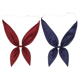 jojofuny 2pcs Sailor Bow Tie Red Bowtie Women Accessories for Women Silk Uniform Bow Tie Red Zip Ties White s for Men Blue Tie Sailor Uniform Miss Japan Clothing Polyester