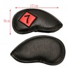 F Fityle 11Pieces Waterproof Leather Golf Iron Head Covers Set