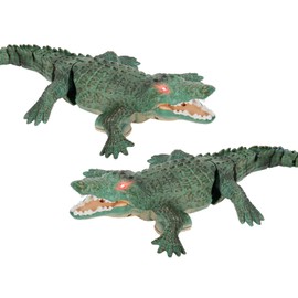 GearRoot Remote Control Crocodile High Simulation RC Crocodile Boat Toys for Swimming Pool Lakes Bathroom, Great Gift RC Boat Alligator Toys for 6+ Year Old Boys and Girls (2 Pack)