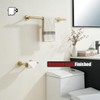 JQK Gold Toilet Paper Holder, Double Post Pivoting Tissue Holder