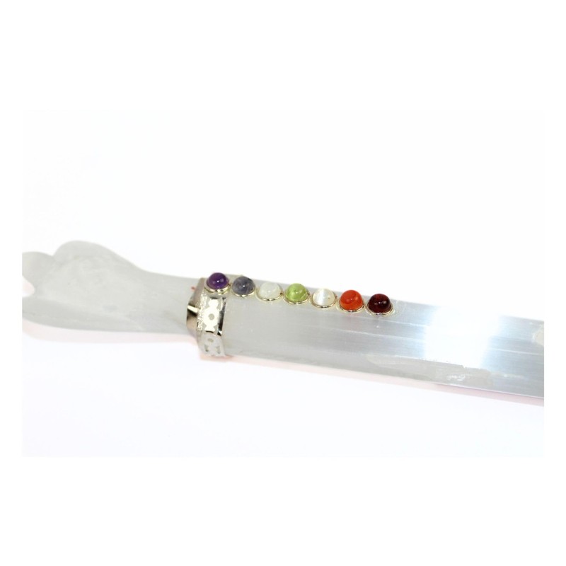 Jet International Selenite Angel Chakra Wand Stick Approx. 6.5 inch