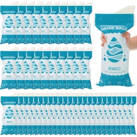 Nuogo 50 Pcs Disposable Urinal Bag Portable Camping Pee Bags Unisex Female Urinal Vomit Bags for Travel, Camping, Hiking for Women Men Kids Patient