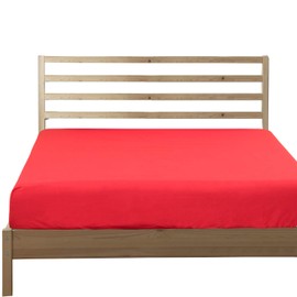 Bedding Twin Fitted Sheet, Bottom Sheet with Deep Pocket - Soft Microfiber - Shrinkage and Fade Resistant - Easy Care -1 Fitted Sheet Only, Red