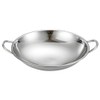 Kichvoe Stainless Steel Bottom Wok Pan Cooking Pot with Double