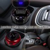 Car Ashtray with Blue LED Light Indicator and Lid for