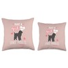 Just A Girl Who Loves Poodles Black Poodle Throw Pillow