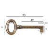 Furniture Key Antique Style Furniture Burnished Replacement Key Blank Patina