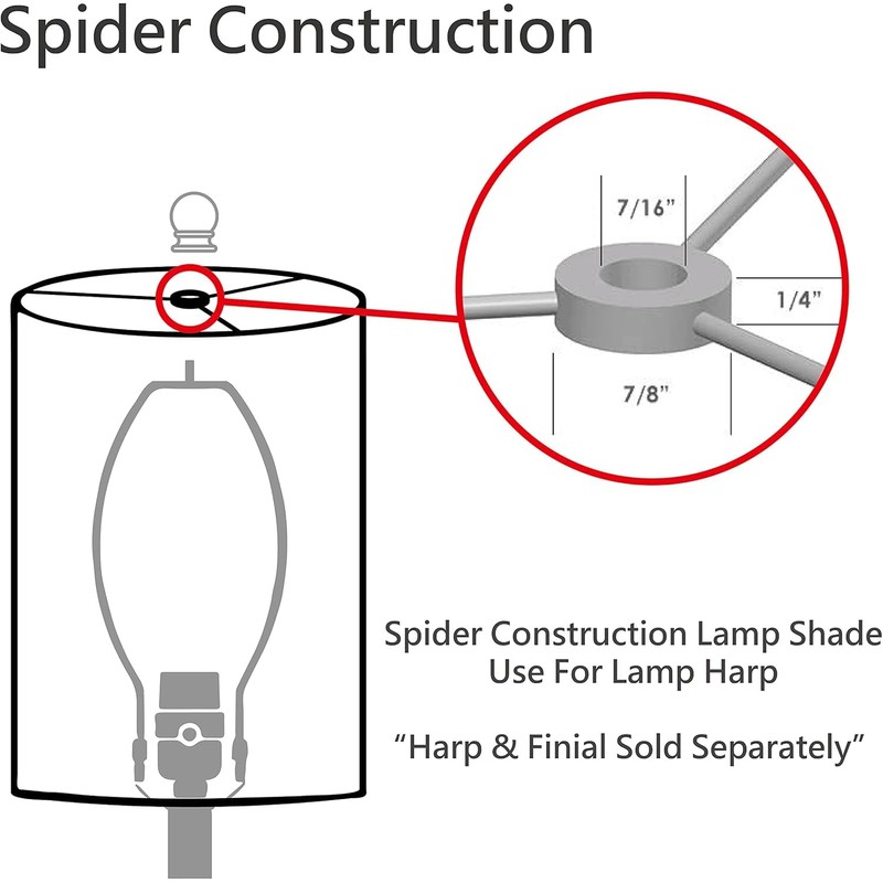 Aspen Creative 34246 Rectangle Cut Corner Bell Spider Lamp Shade