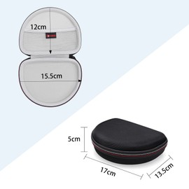 XANAD Kopfhörer Tasche für JBL Jr310 BT rot blau On-Ear Kinder Kabelloses Faltbares Bluetooth Kopfhörer (schwarz)