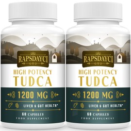 Ultra Strength TUDCA (1200mg Per Serving), 120 Capsules - Tauroursodeoxycholic Acid, Liver Support Supplement, Enhances Proper Bile Production, Boosts Digestion and Immune System Support