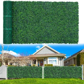 Yangrass Boxwood Roll Panels, 60"x120" Artificial Ivy Privacy Fence Screen, UV-Anti Faux Boxwood Roll Grass Wall Panels for Garden Patio Balcony Privacy