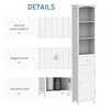 HOMCOM 67" Free Standing Bathroom Tower Storage Cabinet Space Saving