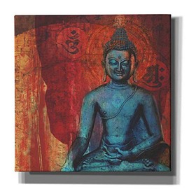 Epic Graffiti 'Blue Buddha' by Elena Ray Canvas Wall Art, 12" x 12", EPIC-CA1212249