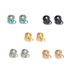 Keloids Pressure Acupressure Clip Earrings Non-pierced Stainless Steel Spiral Earrings (5pairs)