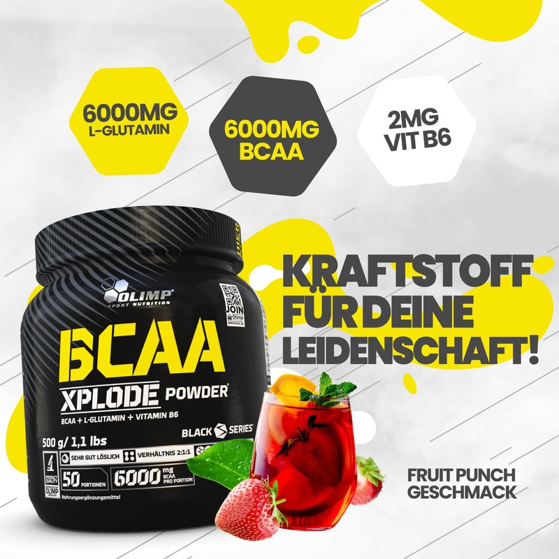 OLIMP – BCAA Xplode Powder, Fruit Punch (500 g) Dietary