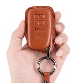 BFDDPPM for Lexus Key Fob Cover Premium Genuine Leather Full Protection Key Shell Key Case Compatible with Lexus RX ES is GS NX LS RC 300h 350 200t 250 300 F 450h 460 600h Smart Key Fob Remote Key