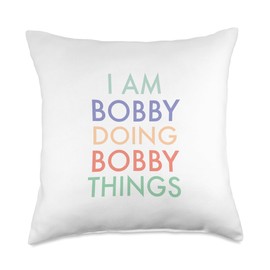 I am doing my thing, Bobby Fun Celebration Throw Pillow, 18x18, Multicolor