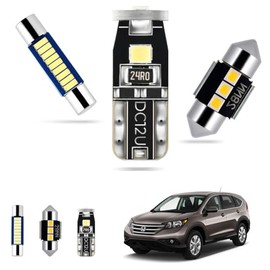 EASY EAGLE LED Interior Car Lights for Honda-CRV-2007-2012: 10 Piece Kit White LED Light Bulbs - Super Bright 6000K + Install Tool