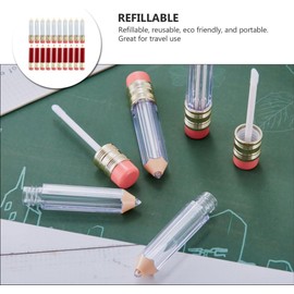 COHEALI 20 Unidades Paquete de Tubos de Brillo Labial Vacío Recargables de Plástico Portátiles para Muestras Comerciales y DIY de Lip Gloss para Principiantes