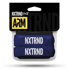 Nxtrnd Bicep Bands for Football, Slim Arm Sweat Bands, Sold as a Pair (Navy Blue) One Size Fits Most