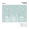 Reusable Window Sticker Christmas Winter City Skyline 1st A4 Sheet