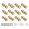 12Pcs Standoff Screws Stainless Steel Electroplated Brushed Gold Advertising Nails